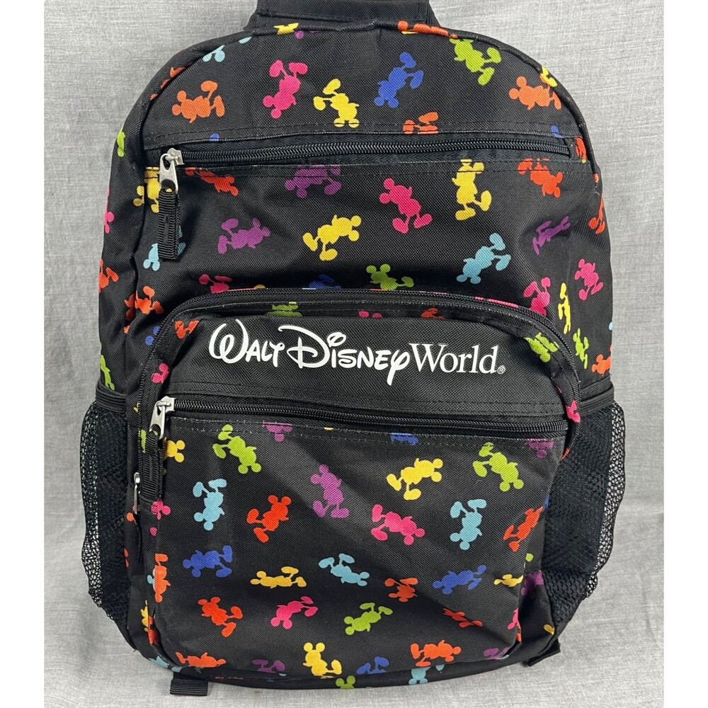 Walt Disney World Resort Park Exclusive Backpack All Over Mickey Mouse Colorful